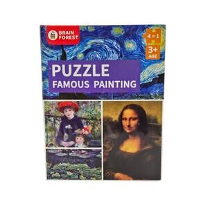 BRAIN FOREST FAMOUS PAINTING 4 in 1 ADVANCED PUZZLE AGES 3+
